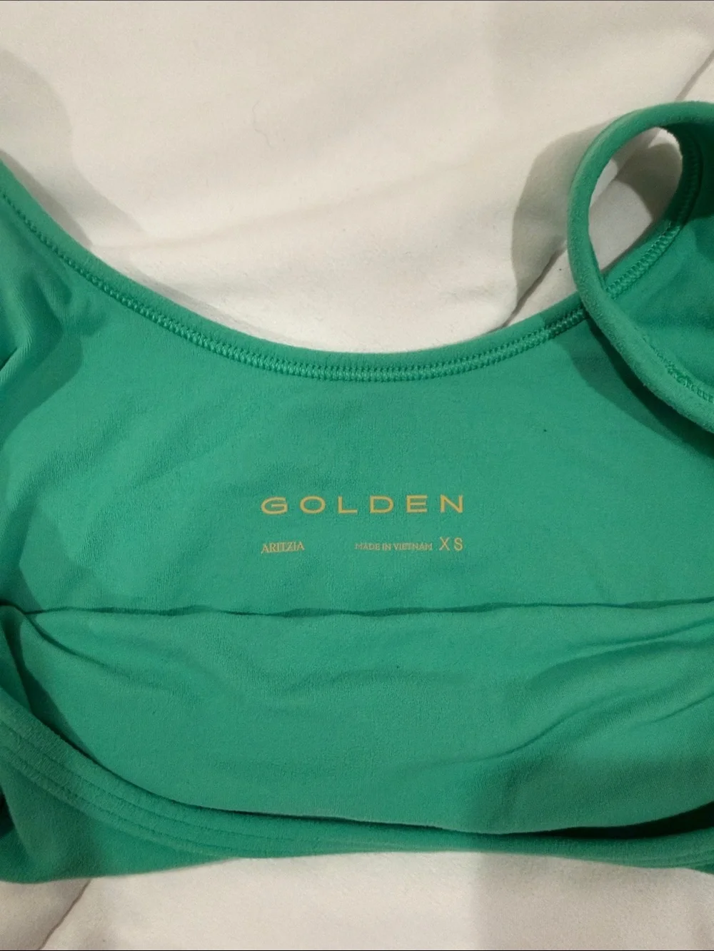 Aritzia Green Athletic Shorts and Matching Sports Bra Set